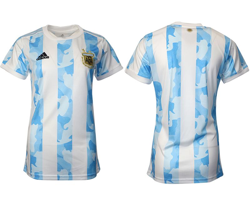 Women 2021-2022 Club Argentina home aaa version white blank Soccer Jerseys->women soccer jersey->Women Jersey